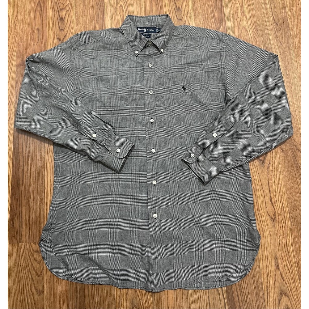 Ralph Lauren Shirt Mens Medium McMeel Glen Plaid Cotton Button Down